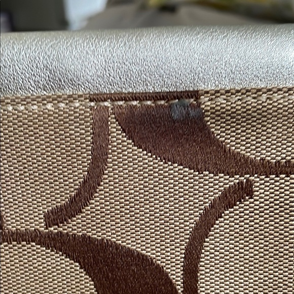 Coach Madeline Brown and Gold Shoulder Bag - Picture 8 of 9